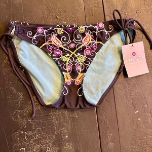 NWT- Athleta Bikini Bottoms- Dk Charcoal